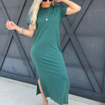 RicherPoorer Relaxed Tee Dress In Rainforest - Infinity Raine