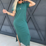 RicherPoorer Relaxed Tee Dress In Rainforest - Infinity Raine