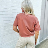 RicherPoorer Relaxed Crop Tee In Russet - Infinity Raine