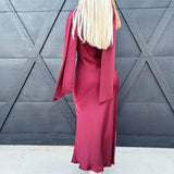 Sage The Label Dresses Cabaret Cowl Neck Scarf Maxi In Wine