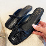 Shu Shop Andrea Mule In Black Snake - Infinity Raine
