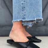 Shu Shop Andrea Mule In Black Snake - Infinity Raine