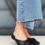 Shu Shop Andrea Mule In Black Snake - Infinity Raine