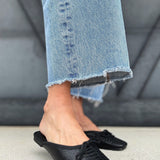 Shu Shop Andrea Mule In Black Snake - Infinity Raine