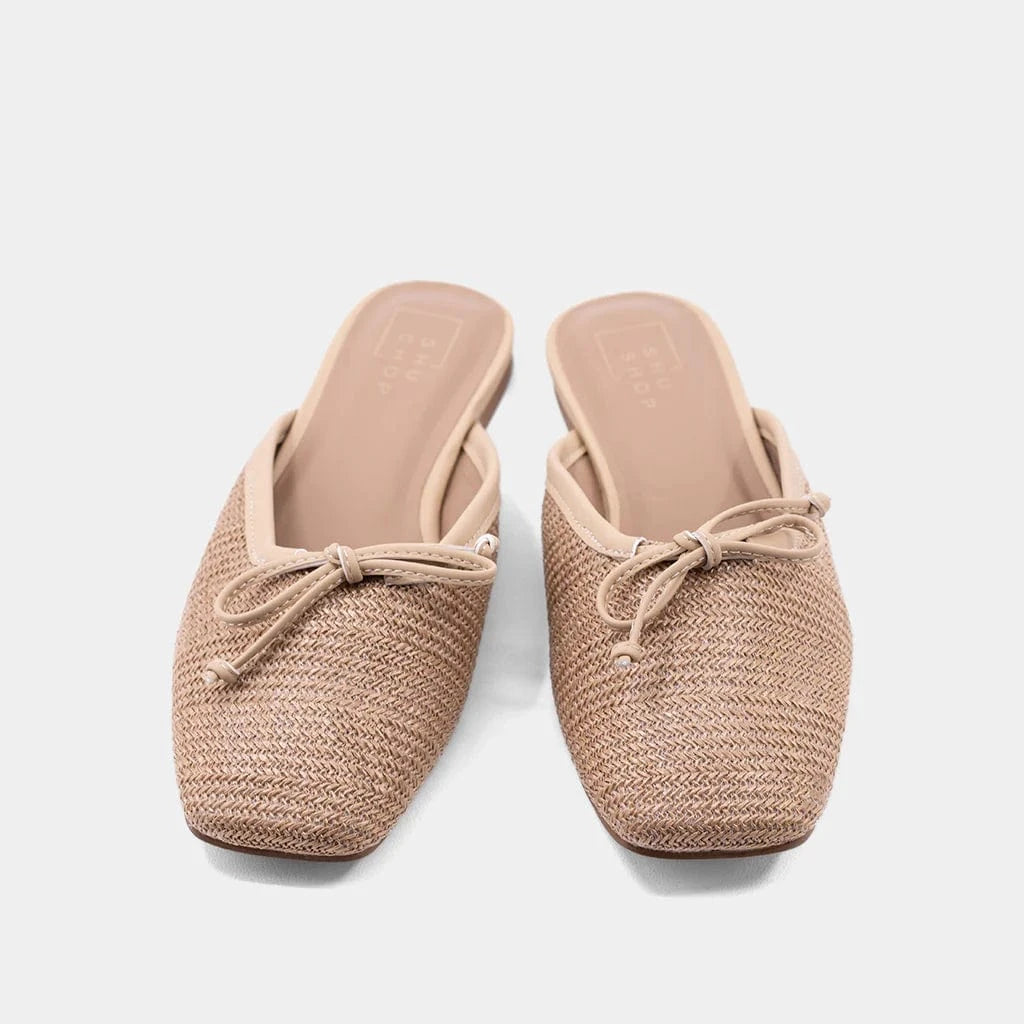 Shu Shop Andrea Mule In Natural Woven - Infinity Raine