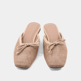 Shu Shop Andrea Mule In Natural Woven - Infinity Raine