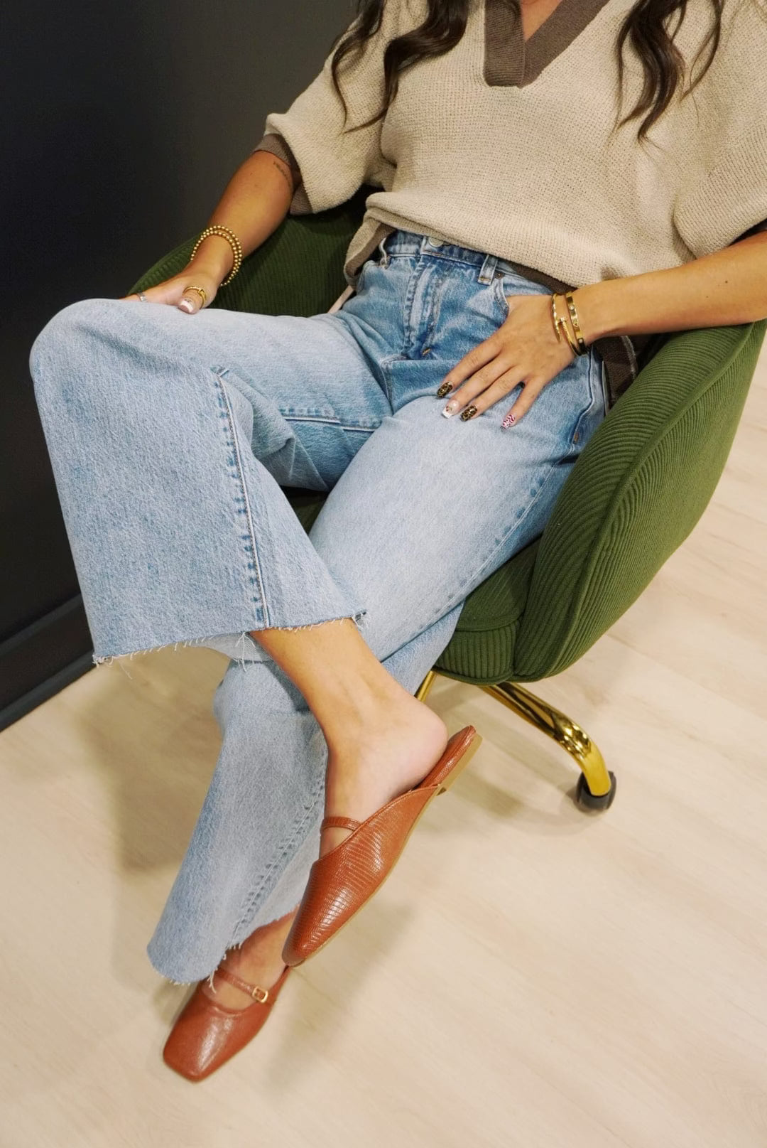 Shu Shop Athena Mules In Brown Lizard - Infinity Raine