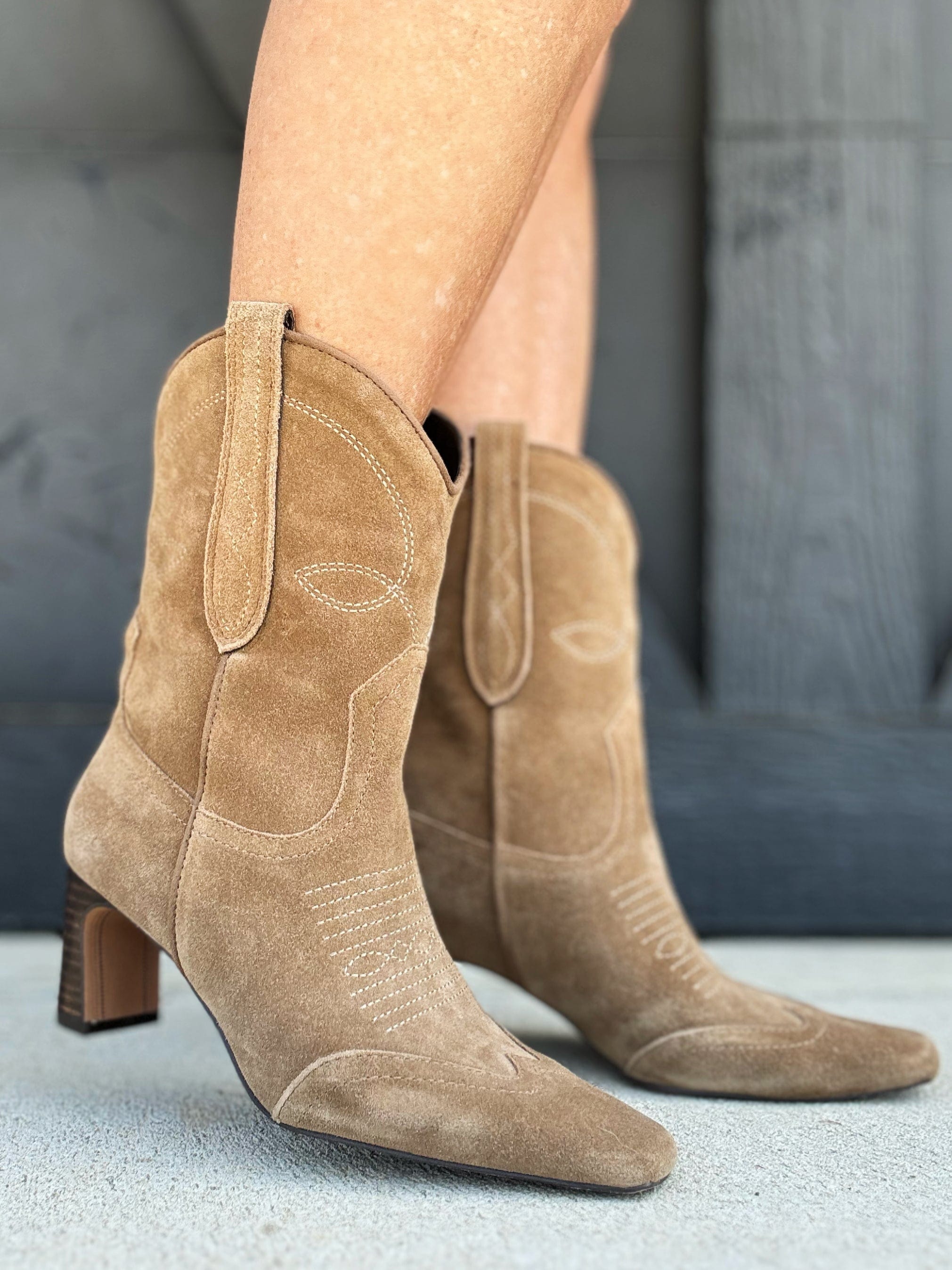 Steve Madden Josefine Suede Western Booties - Infinity Raine