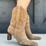 Steve Madden Josefine Suede Western Booties - Infinity Raine