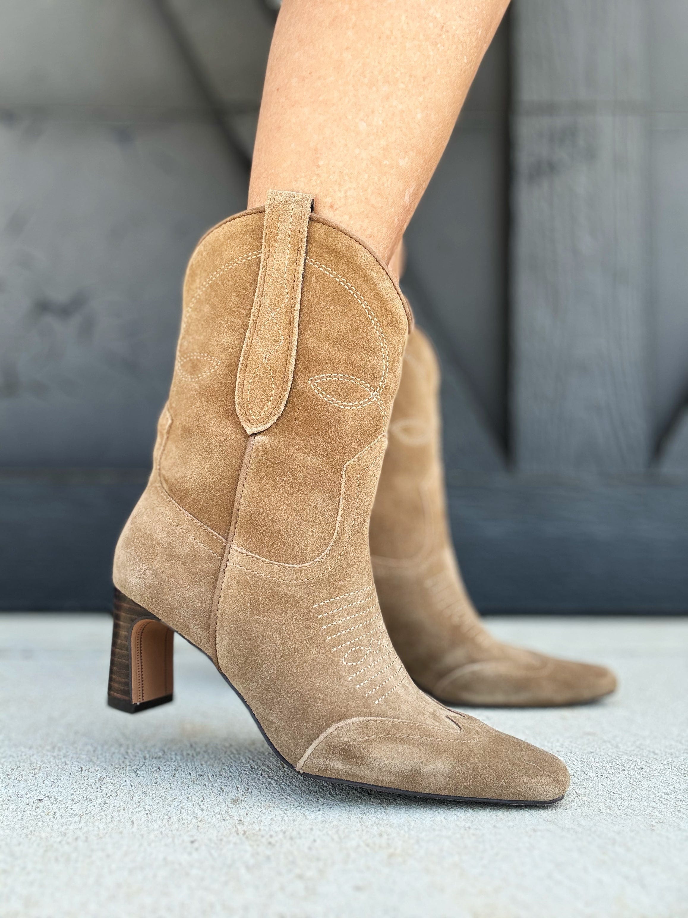 Steve Madden Josefine Suede Western Booties - Infinity Raine