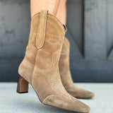 Steve Madden Josefine Suede Western Booties - Infinity Raine