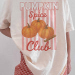 Pumpkin Spice Graphic Tee In Ivory - Infinity Raine