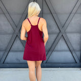 Romper Dress In Cabernet - Infinity Raine