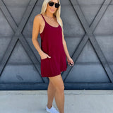 Romper Dress In Cabernet - Infinity Raine