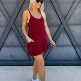 Romper Dress In Cabernet - Infinity Raine