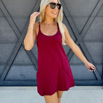 Romper Dress In Cabernet - Infinity Raine
