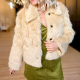 Calla Faux Fur Coat Cream