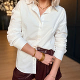 Ameila Button Up Shirt In White