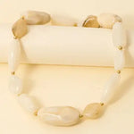 Irregular Chunky Marble Resin Beads Necklace - Infinity Raine