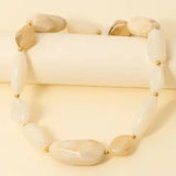 Irregular Chunky Marble Resin Beads Necklace - Infinity Raine