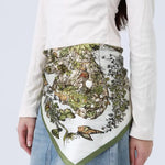 Floral Butterfly Silk Bandana – Elegant Nature Style - Infinity Raine