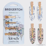 Bridgerton X Kitsch Creaseless Clips in Toile in Bloom - Infinity Raine