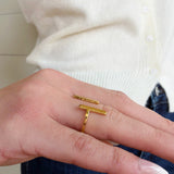 I Am Enough Double Bar Ring
