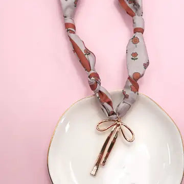 Handmade Scarf Charm Necklace - Infinity Raine