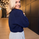 Calm Reader Pullover In Navy