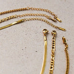 18K Chain Necklace Set In Gold - Infinity Raine