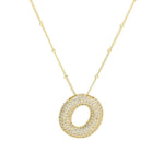 18K Gold Bubble Balloon Initial Necklace-Gold - Infinity Raine