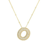 18K Gold Bubble Balloon Initial Necklace-Gold - Infinity Raine