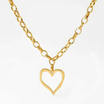 18K Stainless Steel Tarnish Free Heart Necklace - Infinity Raine