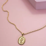 18K Stainless Steel Tarnish Free Rose Necklace In Gold - Infinity Raine