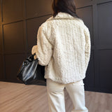 Generations Fur Jacket In Ivory - Infinity Raine