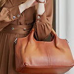 Genuine Vegan Leather Hobo Tote Bag In Black - Infinity Raine