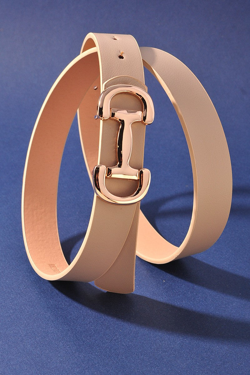 Horse Bit Buckle Skinny Belt - Infinity Raine