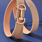 Horse Bit Buckle Skinny Belt - Infinity Raine