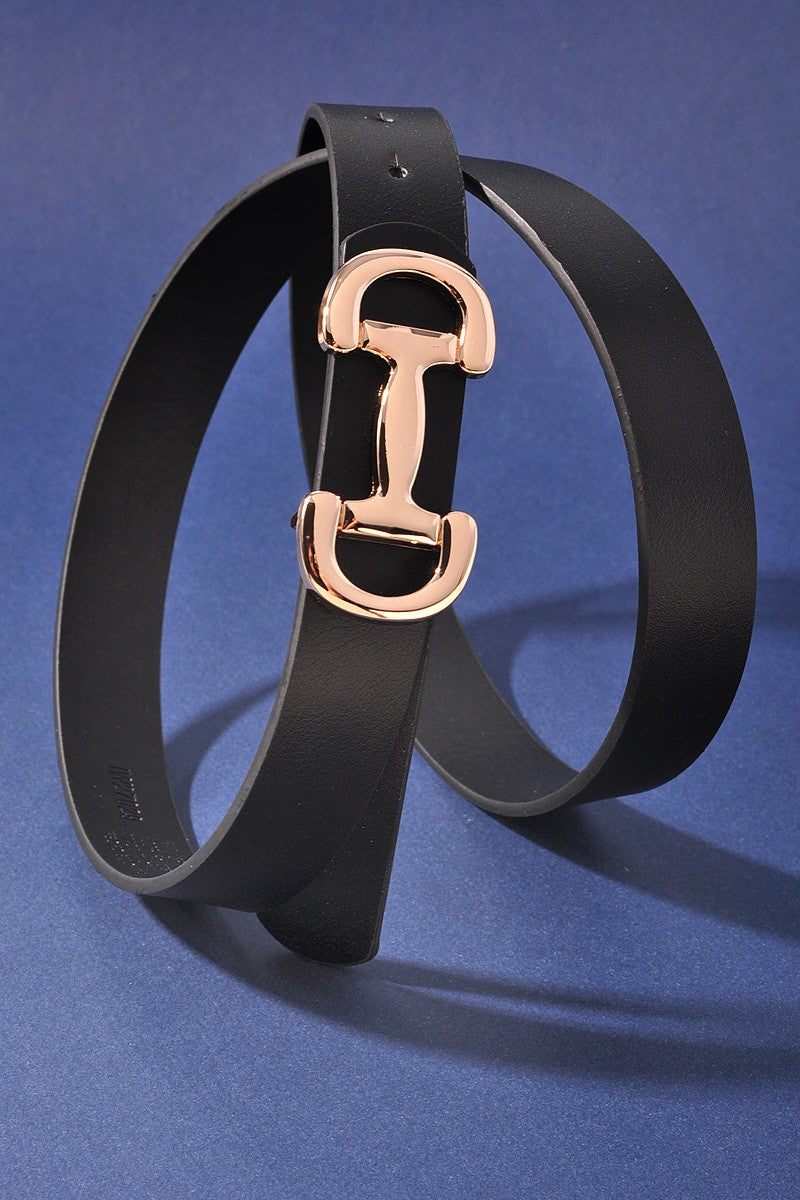 Horse Bit Buckle Skinny Belt - Infinity Raine