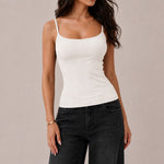 Built-in Bra Cami In Soft White - Infinity Raine