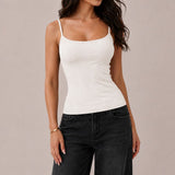 Built-in Bra Cami In Soft White - Infinity Raine