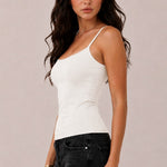 Built-in Bra Cami In Soft White - Infinity Raine