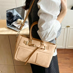 Denim Pocket Patch Tote Bag In Brush - Infinity Raine