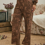 Western Print Sweatpants In Brown - Infinity Raine