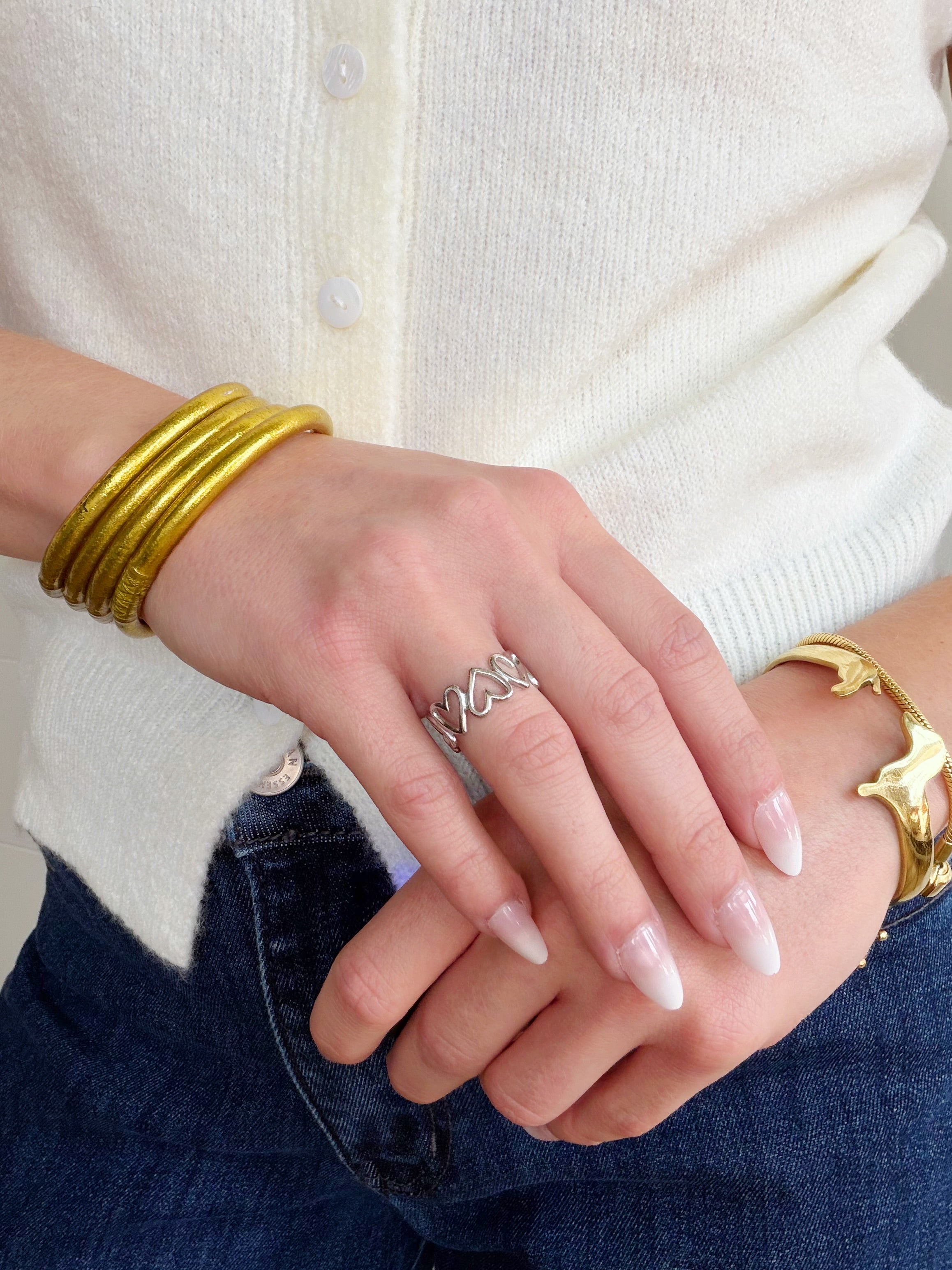 Adjustable Heart Ring
