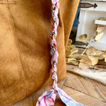 Braided Scarf Chain Bag Accessory In Pink - Infinity Raine