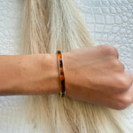Gold Simple Bangle In Tortoise - Infinity Raine