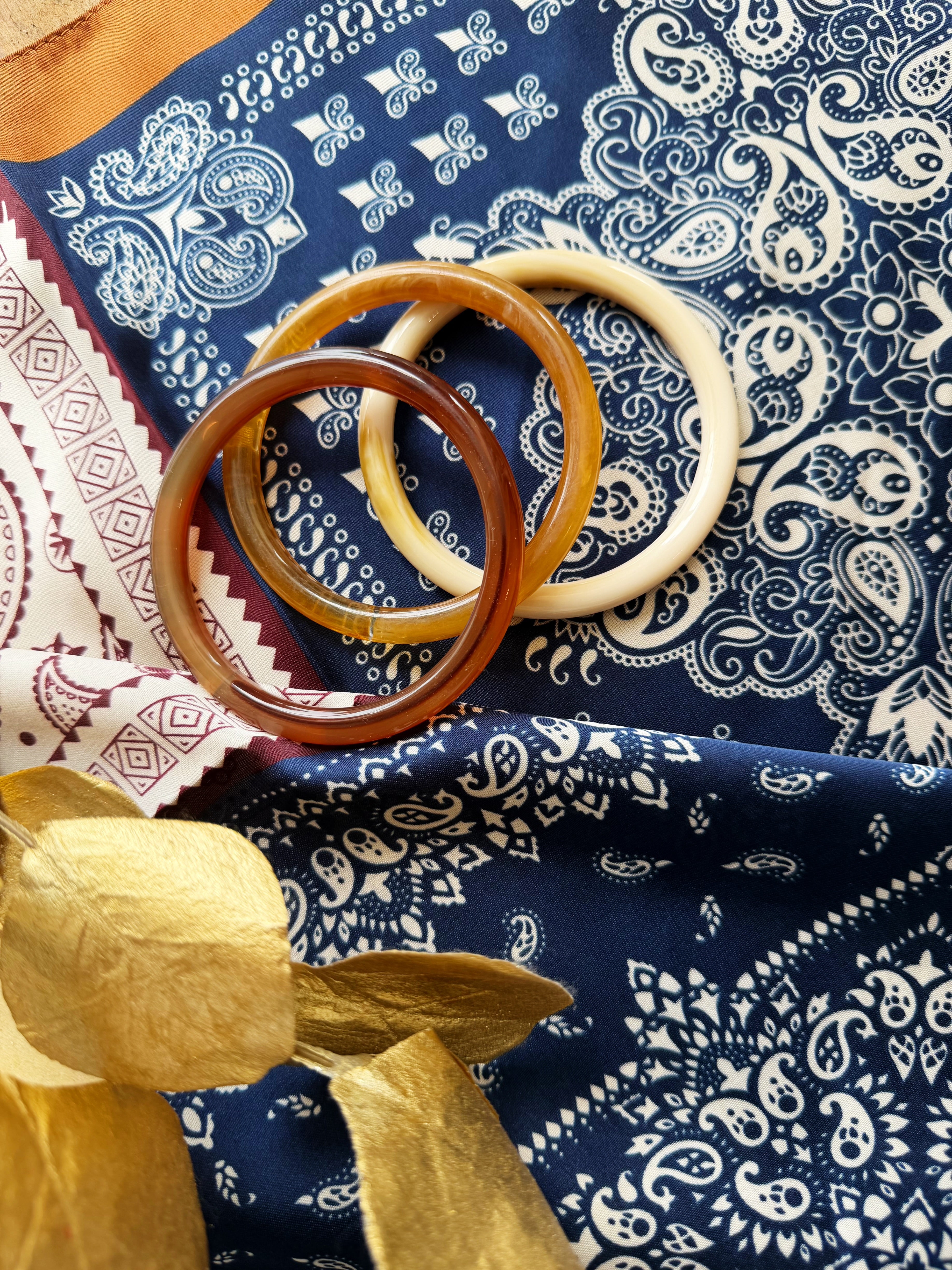 Marbled Stone Bangle Stack - Infinity Raine