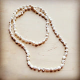 Boho Beaded Layering Necklace in White Turquoise - Infinity Raine