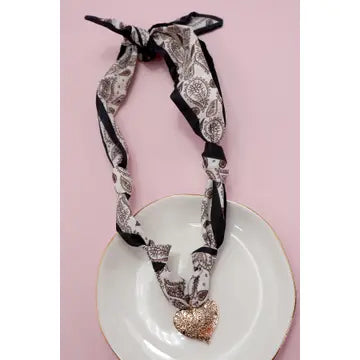 Handmade Scarf Charm Necklace - Infinity Raine